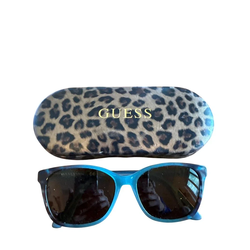 GUESS Women's Sunglass FRAMES ONLY GU2949-3 Blue Tortoise Shell Frame Brown Lens